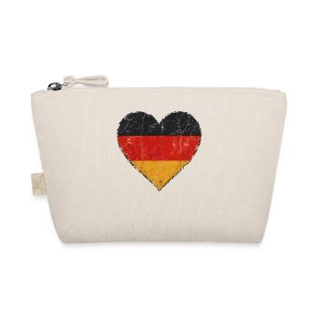 Vintage Heart Flag of Germany - Organic Pouch - nature - Front