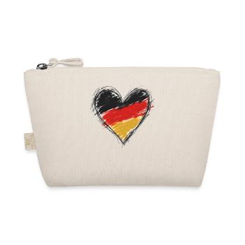 Herzflagge Deutschland - Bio-Täschchen - Natur - Vorne