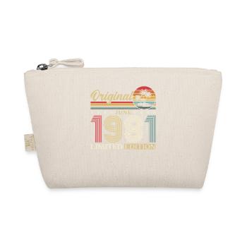 45th Birthday Gift Vintage June Vintage 1981 - Organic Pouch - nature - Front