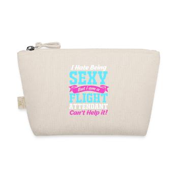 Stewardess Flight Attendant - Organic Pouch - nature - Front
