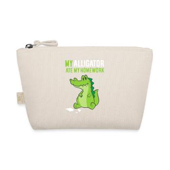 Alligator-Hausaufgaben-Unfug - Bio-Täschchen - Natur - Vorne