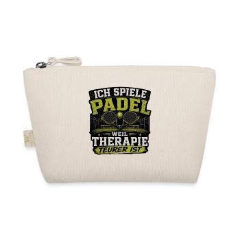 Padel Therapie Sport Humor Motiv - Bio-Täschchen - Natur - Vorne