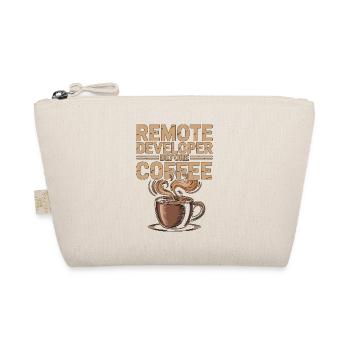 Remote Developer Before Remote Coder Coffee Lover - Bio-Täschchen - Natur - Vorne