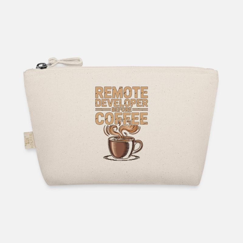 Remote Developer Before Remote Coder Coffee Lover Bio-Täschchen