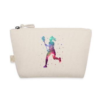 Lacrosse Player Space Women Girls Lacrosse - Organic Pouch - nature - Front