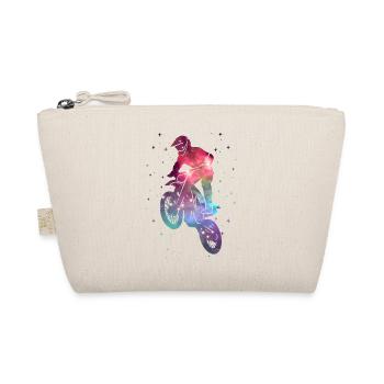 Motocross Dirt Bike Dirtbike Weltraum Kinder - Bio-Täschchen - Natur - Vorne