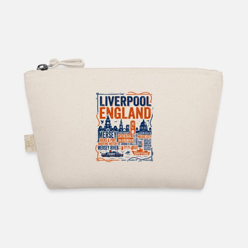 Liverpool England Maritime Mersey River Skyline - Bio-Täschchen - Natur