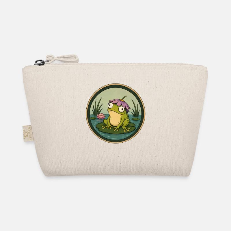 River frog on lily pad Organic Pouch