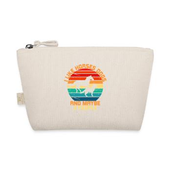 Equine Canine Rainbow Tee Joke - Organic Pouch - nature - Front