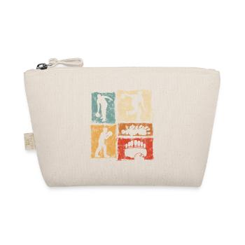 Bowling Skittles Vintage Graphic for Bowlers - Organic Pouch - nature - Front