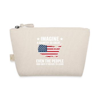 Funny America Quote, fourth of july ideas - Organic Pouch - nature - Front