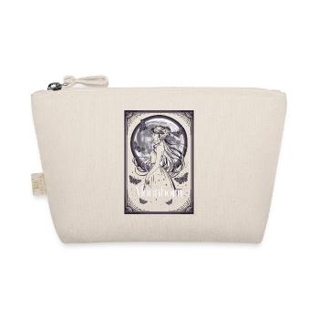 Moonborn Motiv mit Mond Silhouette - Bio-Täschchen - Natur - Vorne