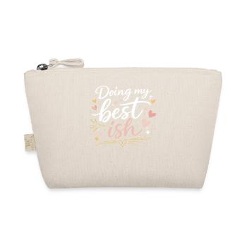 Je fais de mon mieux : un peu drôle en disant Hearts Design - Trousse biologique - nature - Devant