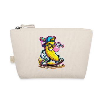 Cool Banana Baseball Bubblegum Comic Design - Organic Pouch - nature - Front