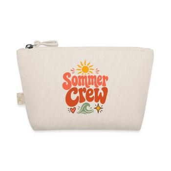 Sommer Crew Retro Sonne und Wellen Vibes - Bio-Täschchen - Natur - Vorne
