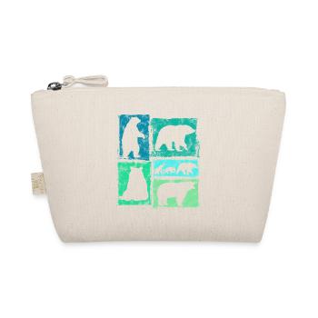 Bear Retro Graphic Vintage Animal Print - Organic Pouch - nature - Front