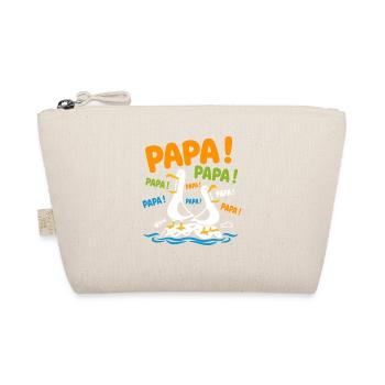 Seagulls Papa on Rock Papa Scream - Organic Pouch - nature - Front