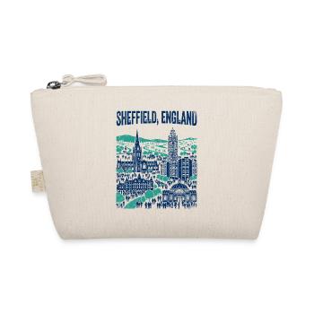 Sheffield England City Skyline With Landmarks - Organic Pouch - nature - Front