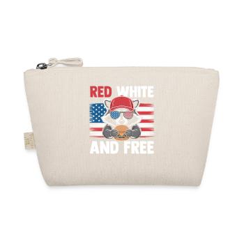 Patriotic Raccoon American Flag Trash Panda - Organic Pouch - nature - Front