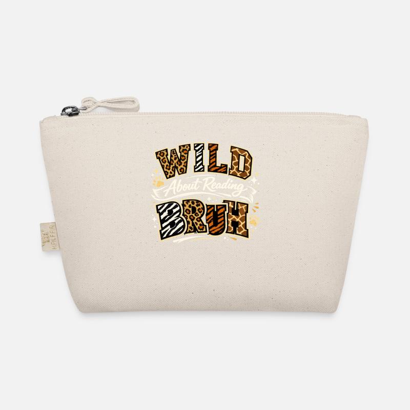 Wild About Reading Bruh Spruch Tierprint Design Bio-Täschchen