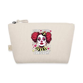 Pretty Weird Confident Clowngirl Clown - Organic Pouch - nature - Front