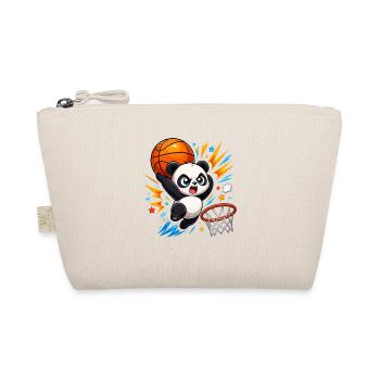 Powerful Panda Slam Dunk - Organic Pouch - nature - Front