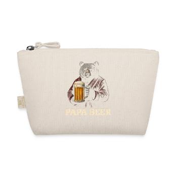 Papa Beer Vater Bär Bier Humor Geschenkidee - Bio-Täschchen - Natur - Vorne