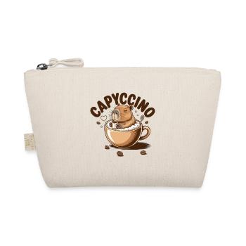 Capycino Capybara Cappuccino Lustiges Kaffee Motiv - Bio-Täschchen - Natur - Vorne
