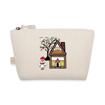 Funny Chicken House Apple Tree Garden - Organic Pouch - nature - Front