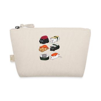 Sushi Cats Cute Kawaii Japanese Foodie Gift - Organic Pouch - nature - Front