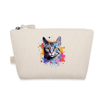 Art éclaboussuré coloré de chat Mau égyptien - Trousse biologique - nature - Devant