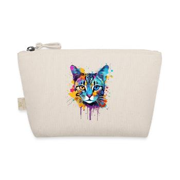 Visage de chat Mau égyptien avec des éclaboussures colorées - Trousse biologique - nature - Devant