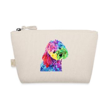 Regenbogenpudel-Popkunst - Bio-Täschchen - Natur - Vorne