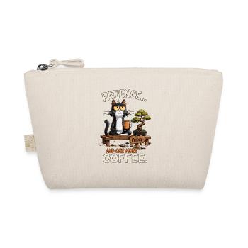 Patience and One More Coffee Cat - Organic Pouch - nature - Front