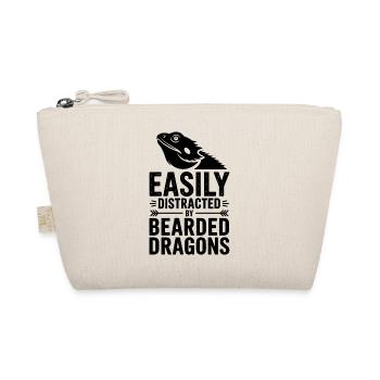 Bearded Dragon Sayings Funny Bearded Dragon Gift - Organic Pouch - nature - Front
