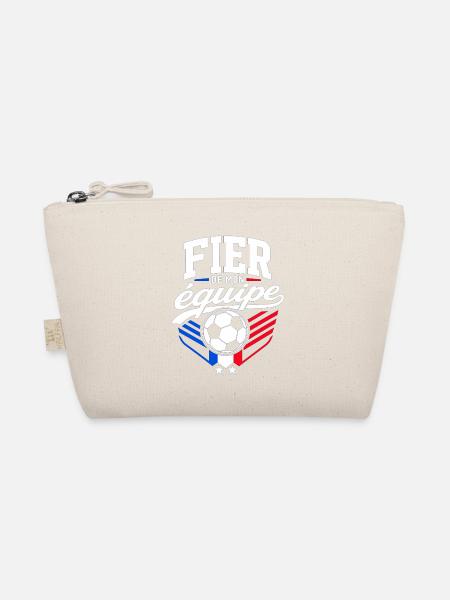 Fier de mon Équipe - Supporter Football France - Trousse biologique - nature - Devant