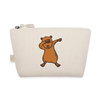 Bear Dabbing Pop Cartoon - Organic Pouch - nature - Front