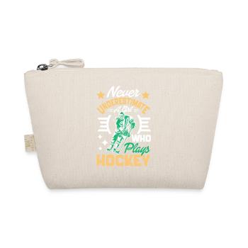 Aunt plays hockey Never underestimate - Organic Pouch - nature - Front
