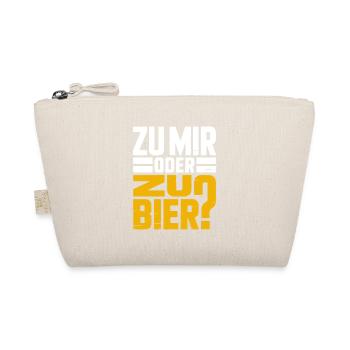 Bier Zu Mir Oder Zu Bier Flirt Single Party Malle - Bio-Täschchen - Natur - Vorne