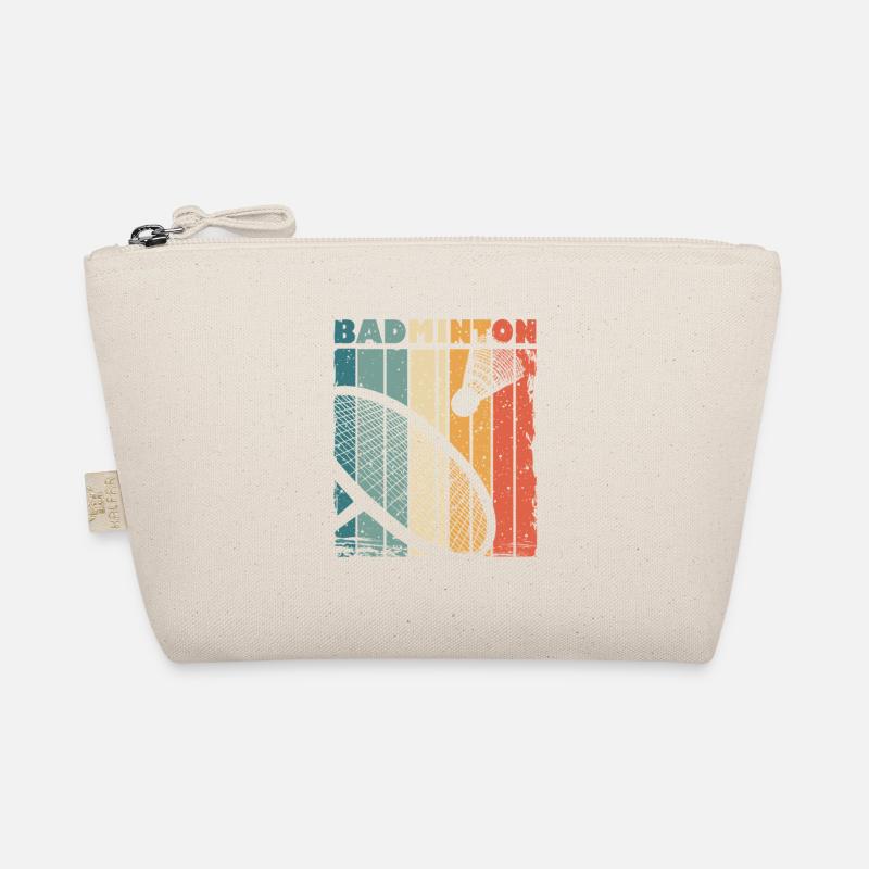 Imprimé rétro avec raquette de badminton et volant Trousse biologique