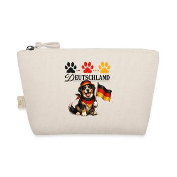 Deutschland Hund mit Flagge Pfoten - Bio-Täschchen - Natur - Vorne