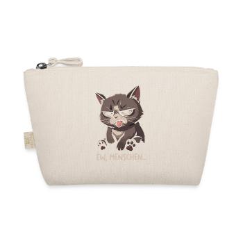 Grummelkatze Ew, Menschen – Shirtmotiv - Bio-Täschchen - Natur - Vorne