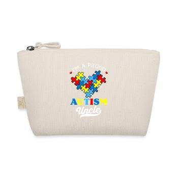 Proud Autism Uncle Heart - Organic Pouch - nature - Front