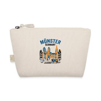 Münster Germany Skyline With Cyclists And Tourists - Organic Pouch - nature - Front
