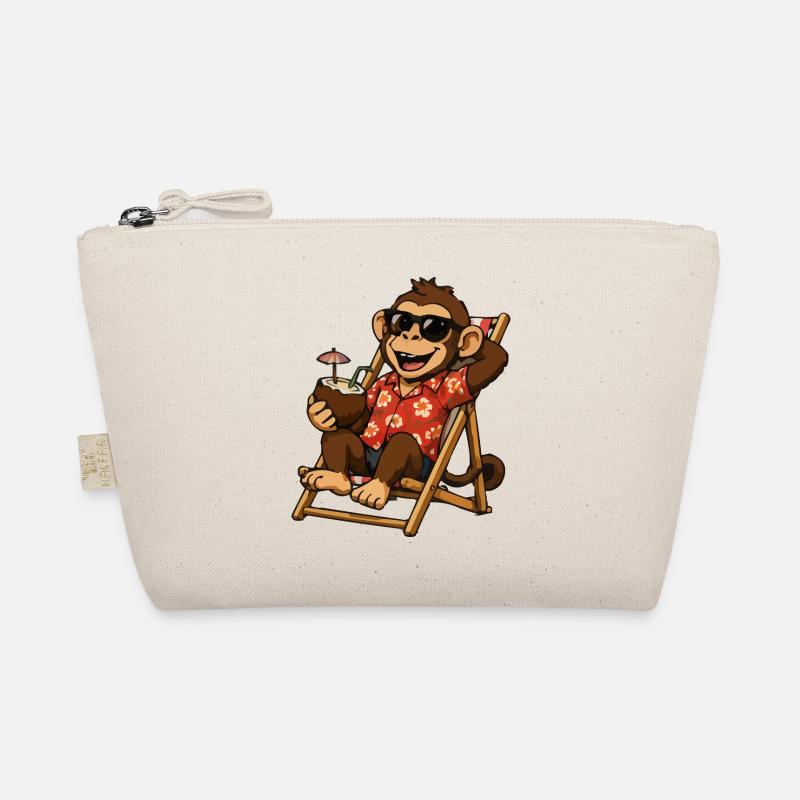 Singe sur la plage en hawaïen look Trousse biologique