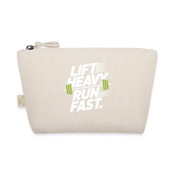 Lift Heavy Run Fast Gym Weight Training Workout Fitness - Organic Pouch - nature - Front