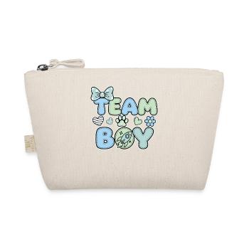 Gender Reveal Team Boy Baby Shower Pregnancy - Organic Pouch - nature - Front