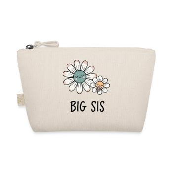 Gender Reveal Baby Shower Big Sis Big Sister Mom - Organic Pouch - nature - Front