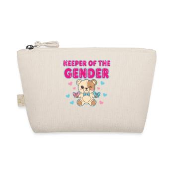 Gender Reveal Keeper Of The Gender Baby Shower Mom - Organic Pouch - nature - Front