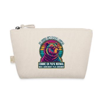 Papa Ours Grognon Retro Humour - Trousse biologique - nature - Devant